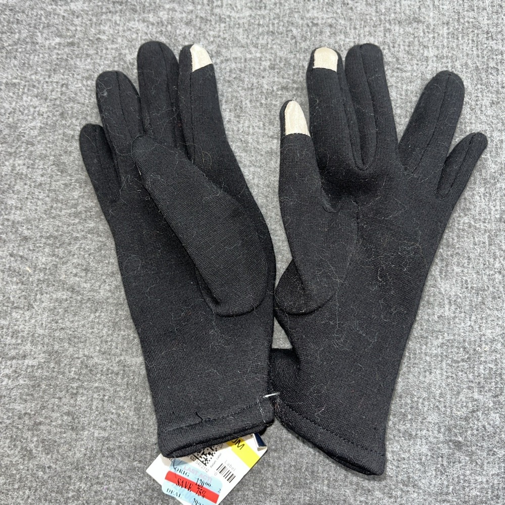 Club‎ room women's black gloves size medium NWT $120